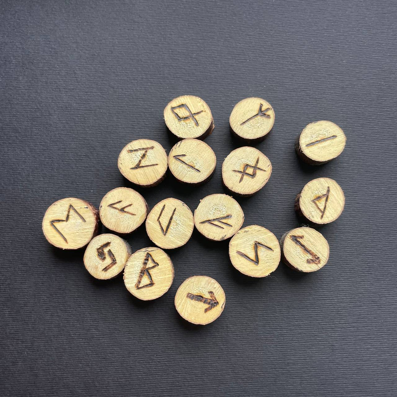 Handcrafted Elder Futhark Rune Set – 24 + 1 Blank Rune – Ash Wood Norse Divination Runes