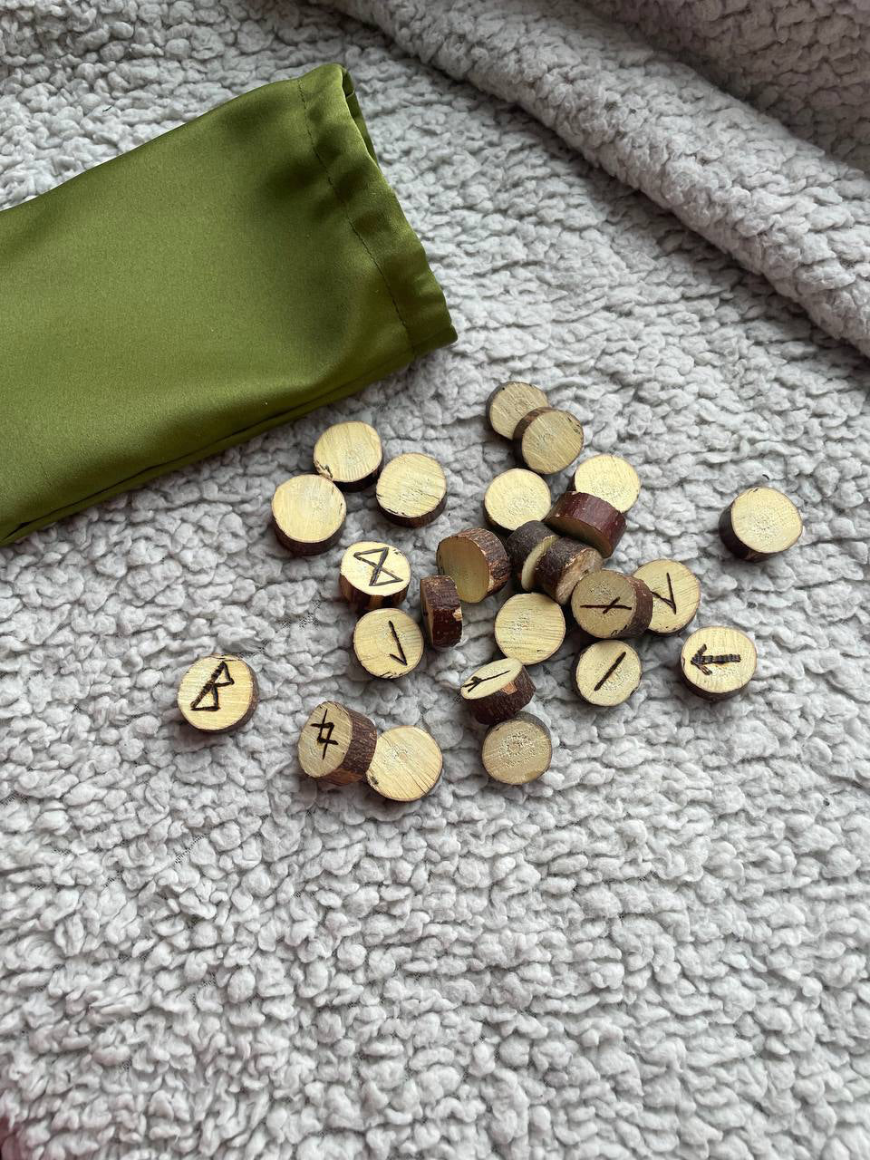 Handcrafted Elder Futhark Rune Set – 24 + 1 Blank Rune – Ash Wood Norse Divination Runes