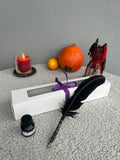 Black Goose Feather Quill Pen – Magical Writing Tool for Witchcraft & Grimoires