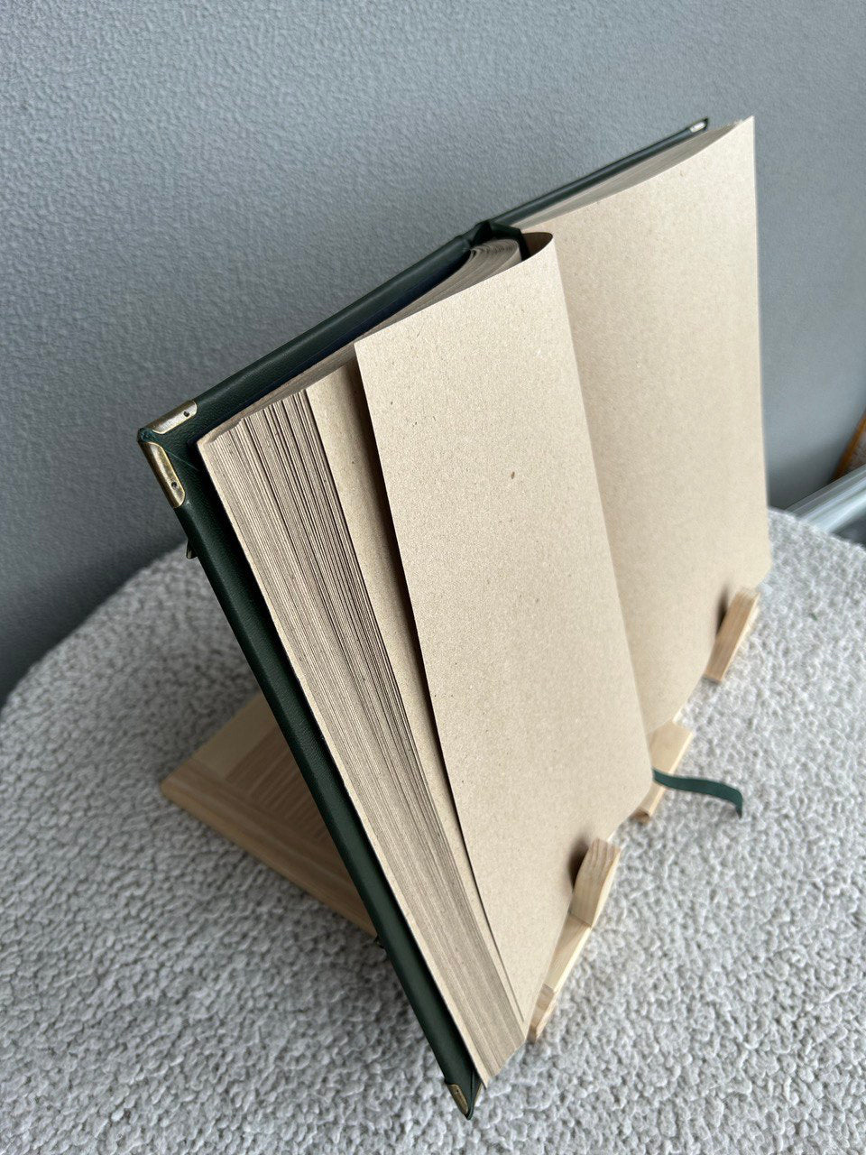 Natural Ash Wood Grimoire Stand – Adjustable & Handmade