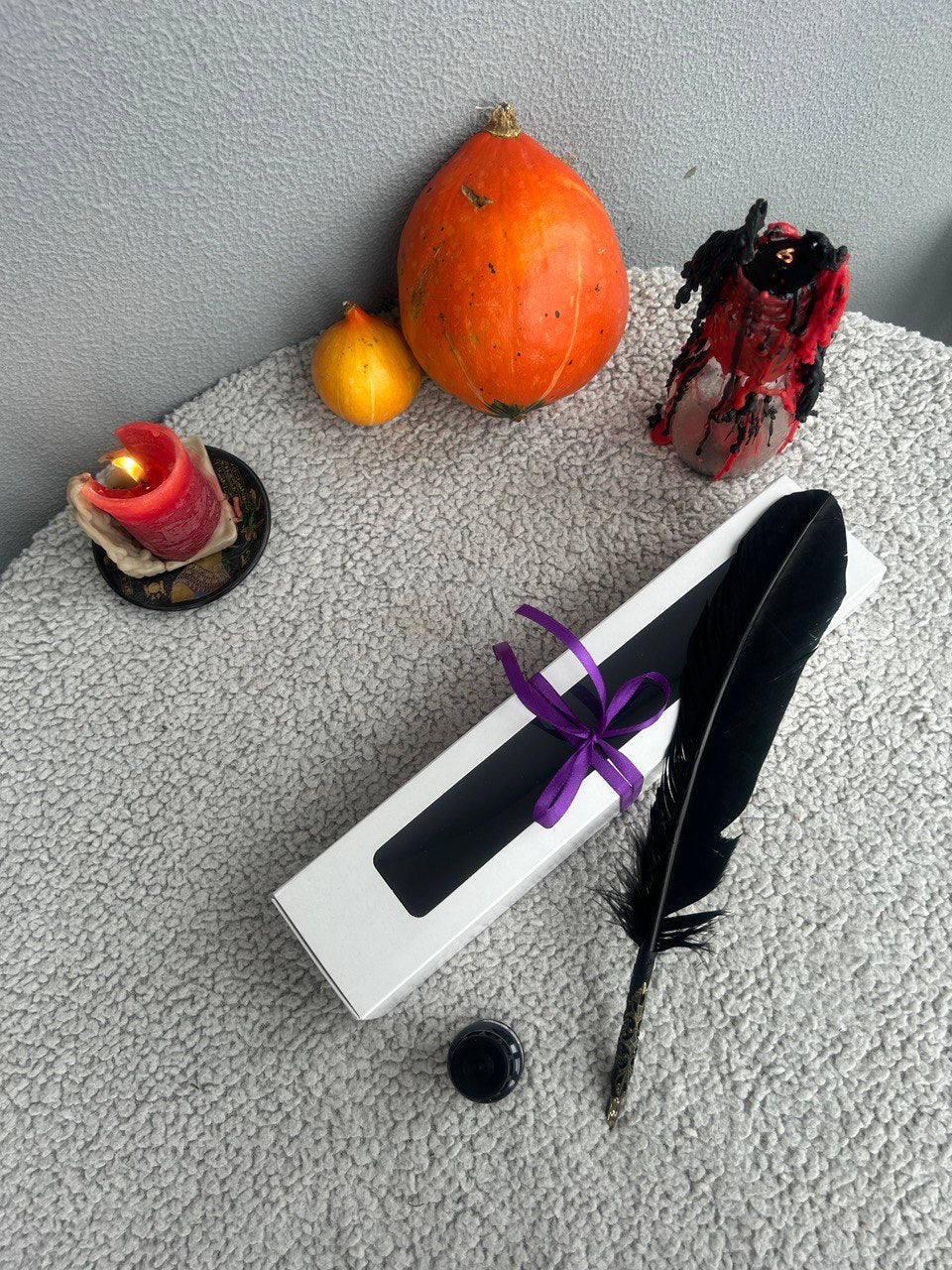 Black Goose Feather Quill Pen – Magical Writing Tool for Witchcraft & Grimoires