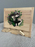 Natural Ash Wood Grimoire Stand – Adjustable & Handmade
