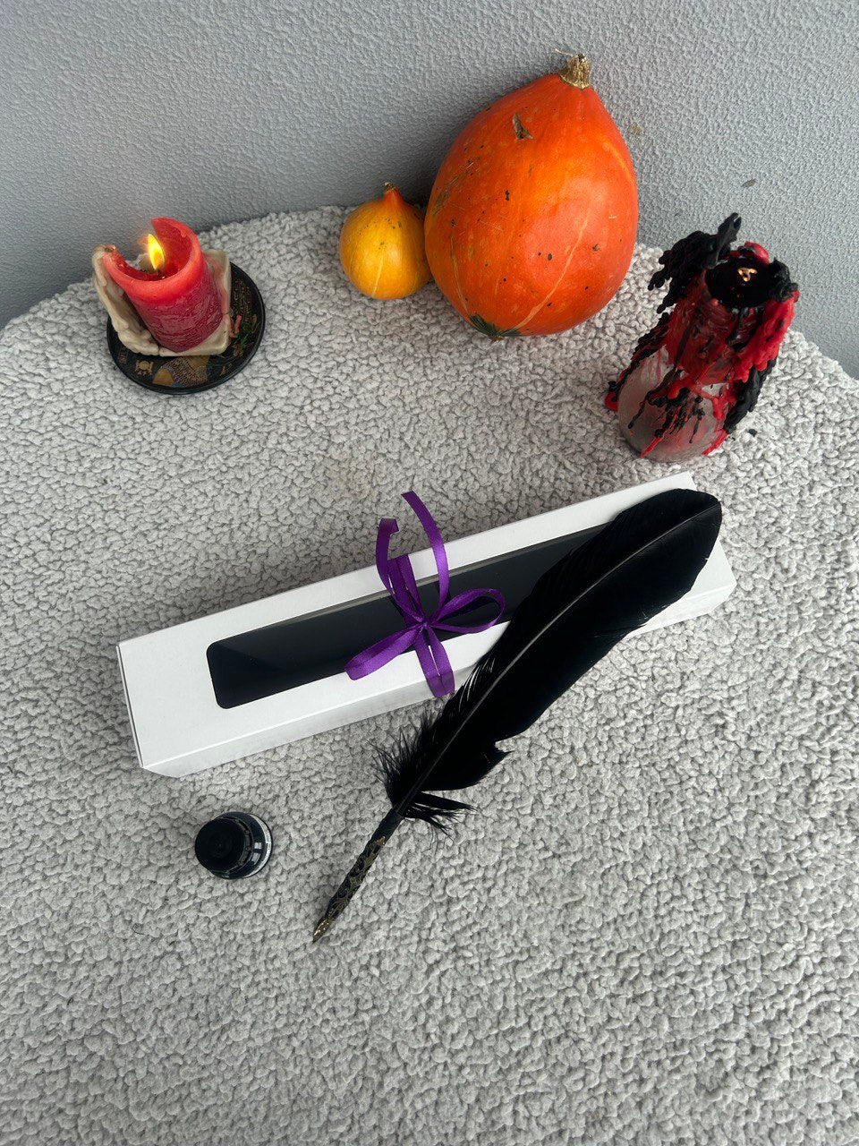 Black Goose Feather Quill Pen – Magical Writing Tool for Witchcraft & Grimoires