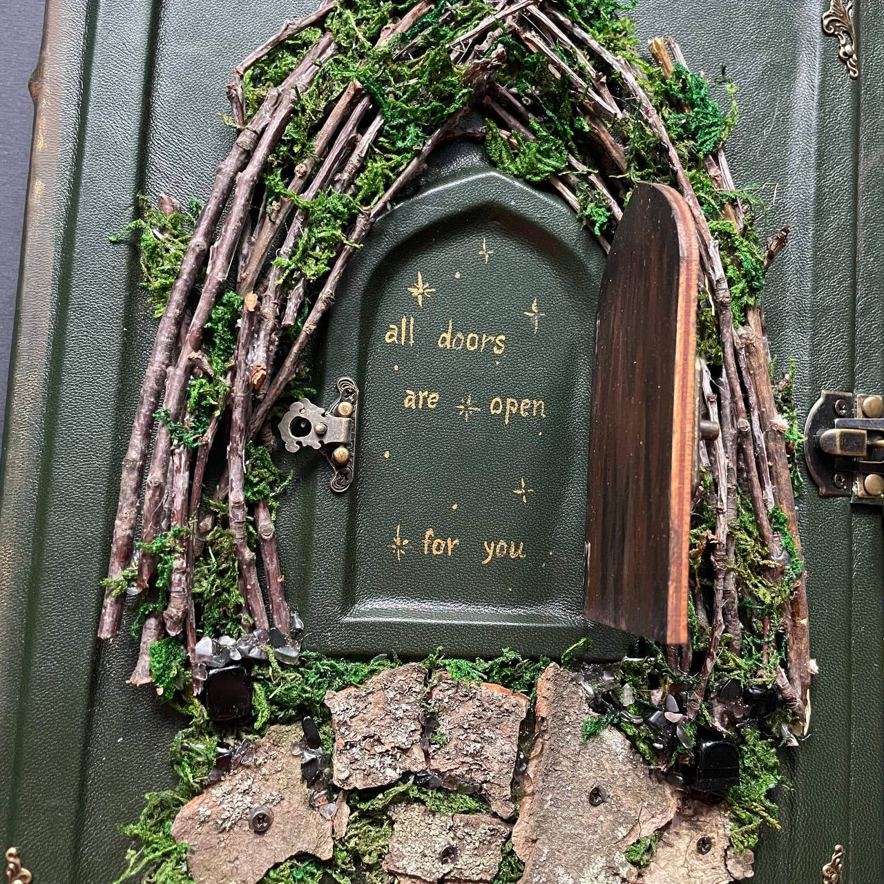 Enchanted Miniature Door – Forest Fairytale Grimoire