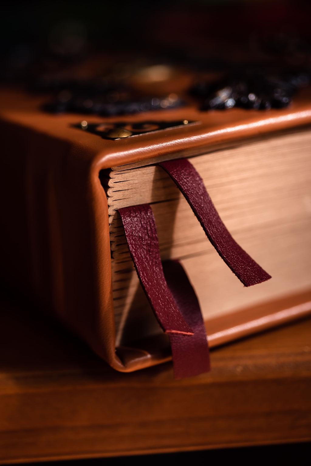 Black Moon Leather Grimoire | Handmade Gothic Book of Shadows | Witch Journal