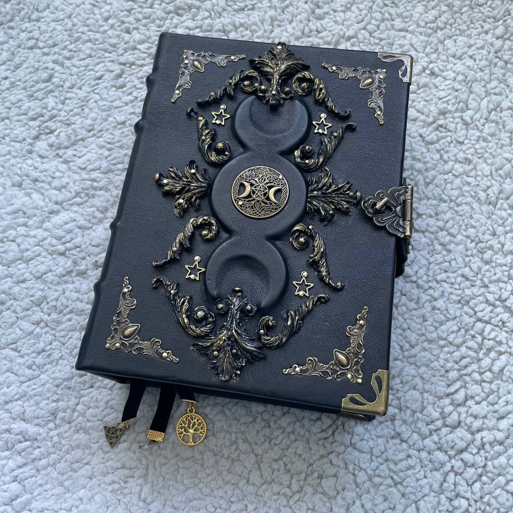 Black Moon Leather Grimoire | Gothic Witch Journal