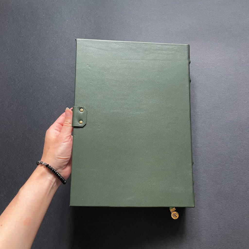 Ancestral Family Tree Book – Handcrafted Leather Genealogy Journal | Grimoire of Ancestral Magic & Family Heritage Heirloom