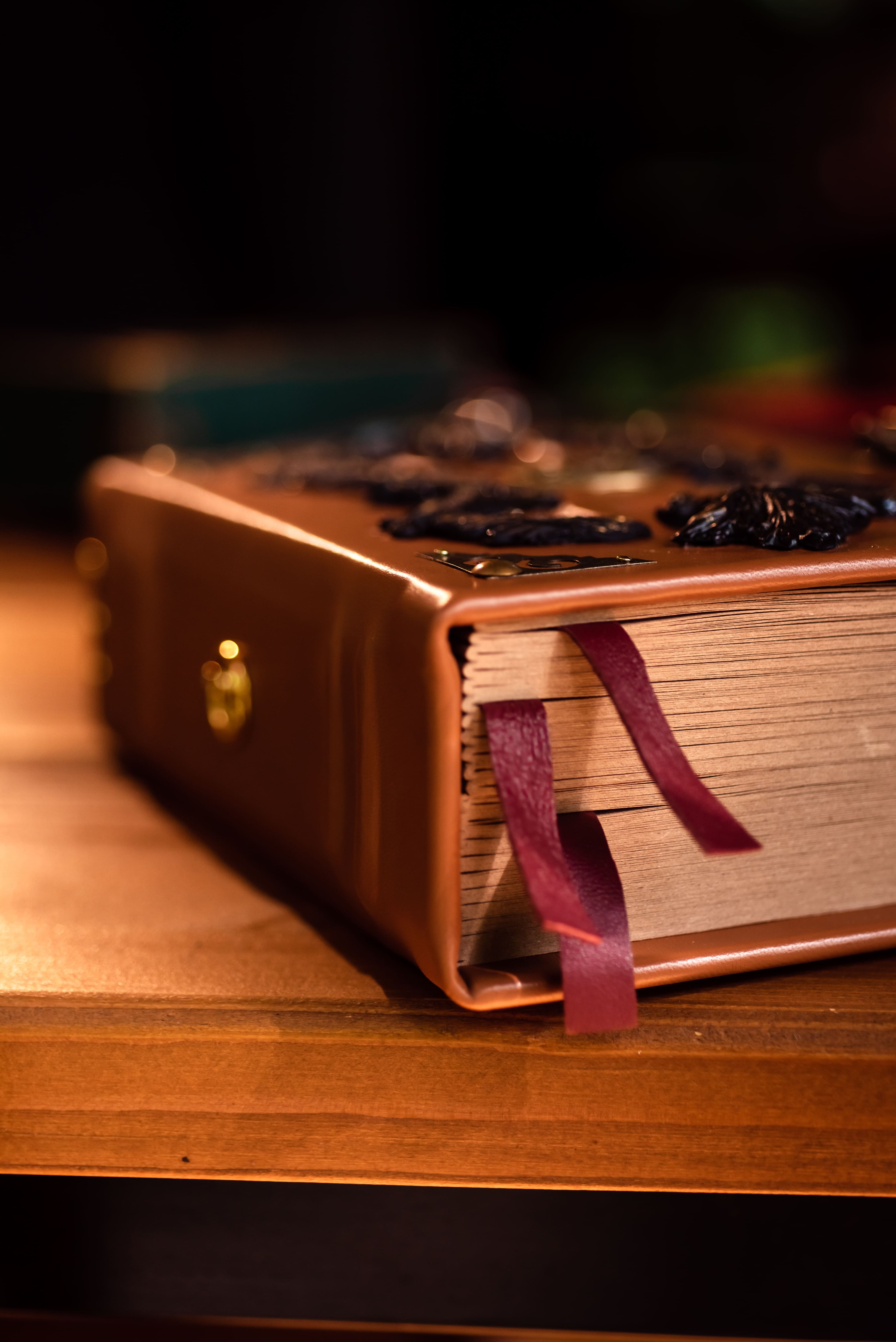 Black Moon Leather Grimoire | Handmade Gothic Book of Shadows | Witch Journal