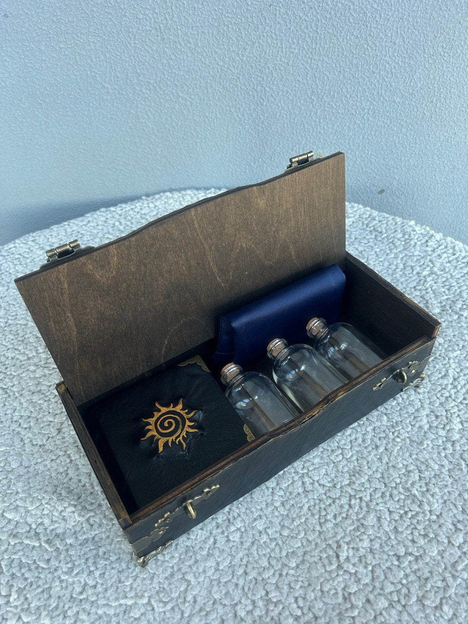 Handmade Witchcraft Box Set – Altar Supplies, Grimoire & Spell Bottles