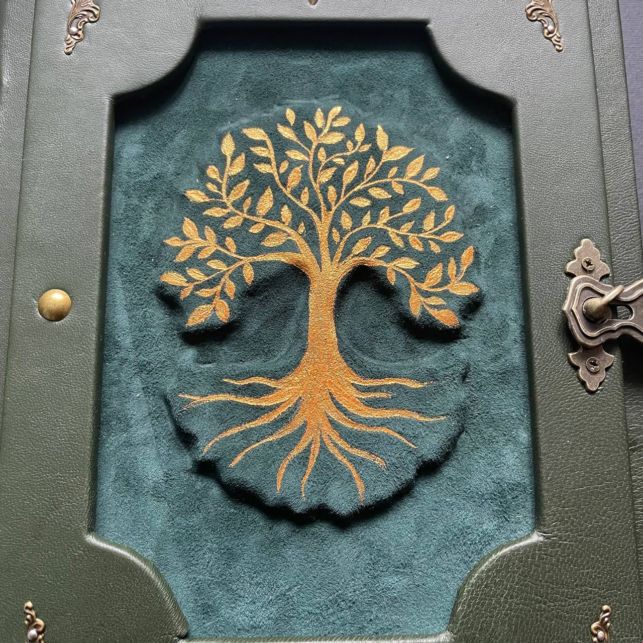 Ancestral Family Tree Book – Handcrafted Leather Genealogy Journal | Grimoire of Ancestral Magic & Family Heritage Heirloom