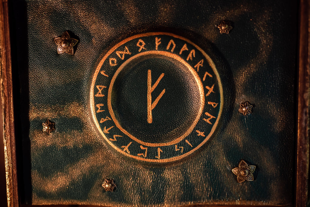 Personalized Fehu Rune Box | Handmade Leather Altar Box | Norse Rune Storage | Viking Keepsake Box