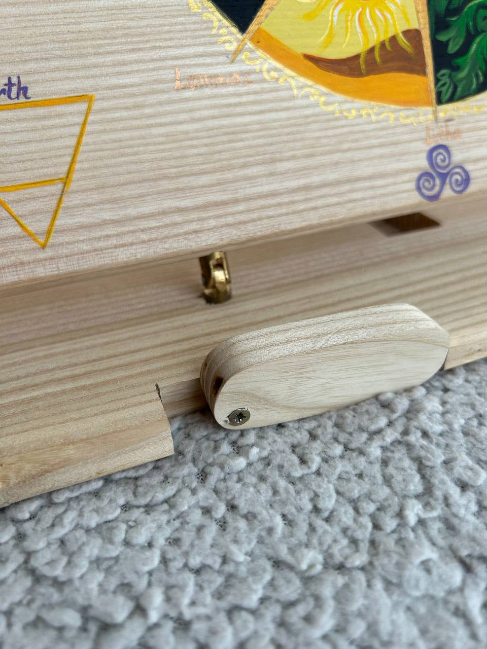 Handmade Wooden Grimoire Stand - Wiccan Altar Book Holder