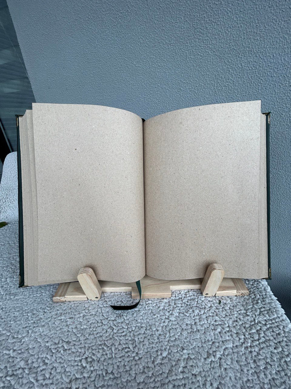 Natural Ash Wood Grimoire Stand – Adjustable & Handmade