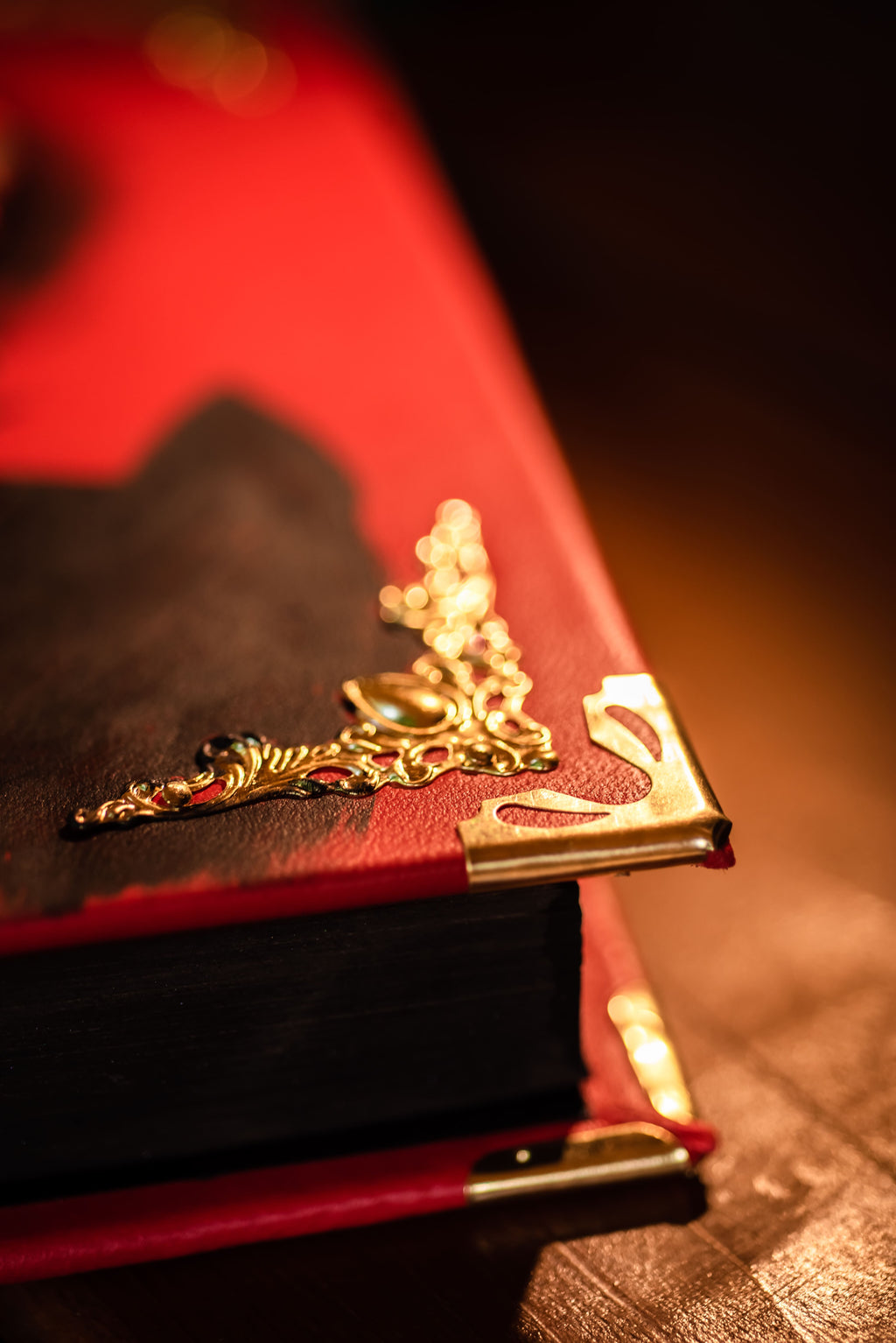 Red Priestess Grimoire | Lilith Demon Leather Book of Shadows | Horned Goddess Dark Magic Journal