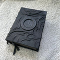 Dark Witchcraft Grimoire • Textured Black Leather • Lilith Sigil • Handmade Spellbook
