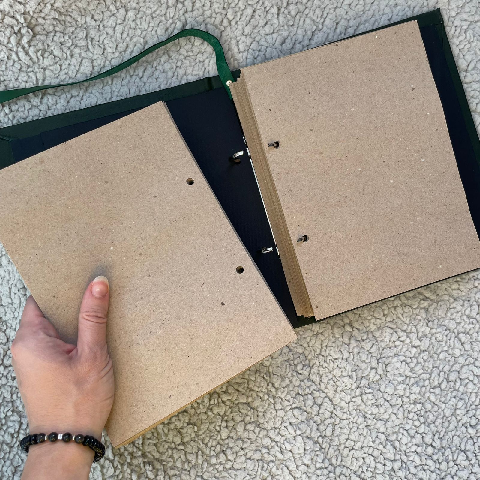 Eternal Secret Garden Grimoire – Ring Binder Book of Shadows | Personalized Leather Witchcraft Journal