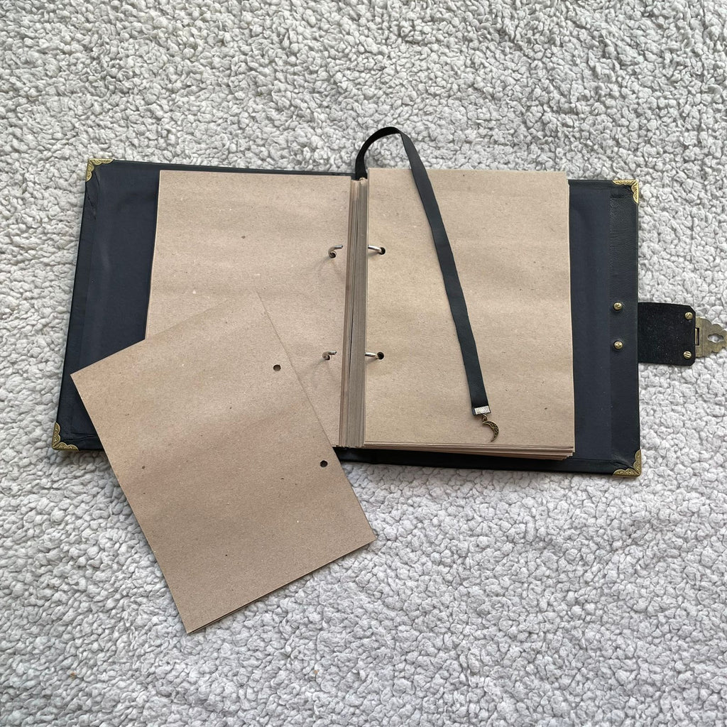 Black Moon Leather Grimoire | Gothic Witch Journal
