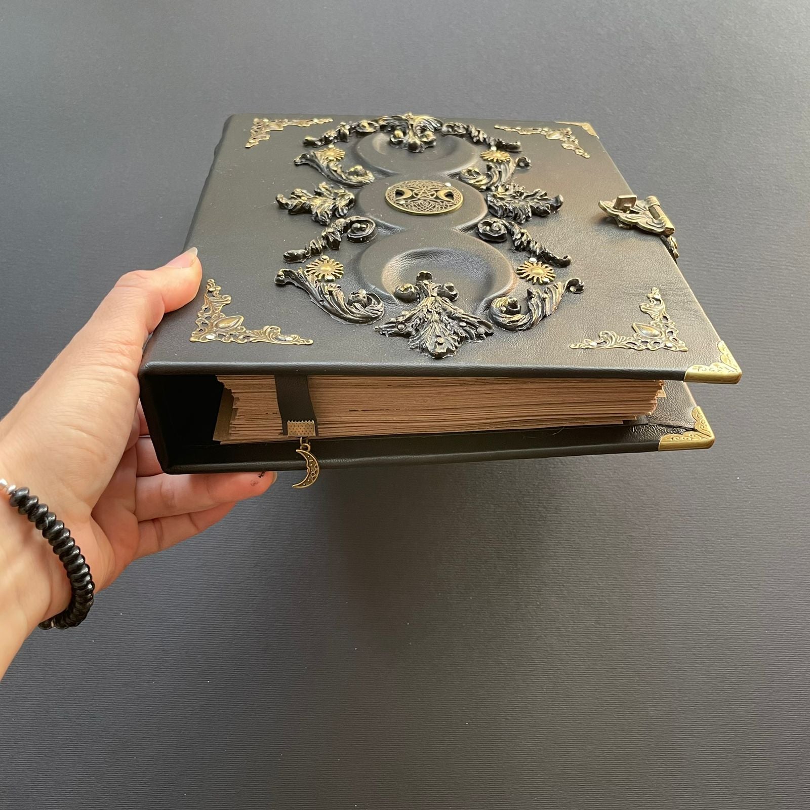 Black Moon Leather Grimoire | Gothic Witch Journal