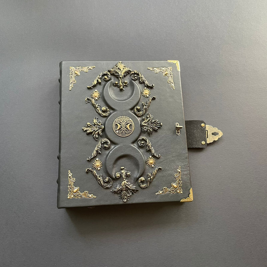 Black Moon Leather Grimoire | Gothic Witch Journal