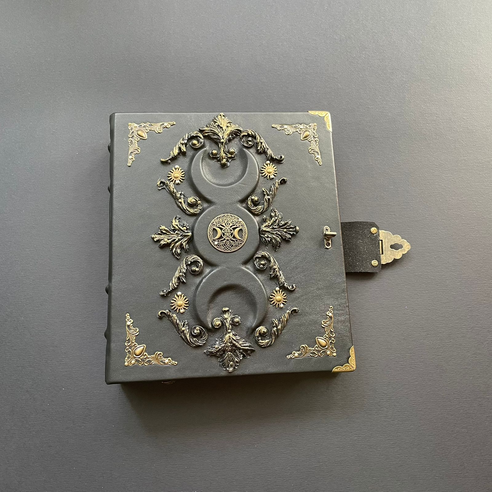 Black Moon Leather Grimoire | Gothic Witch Journal