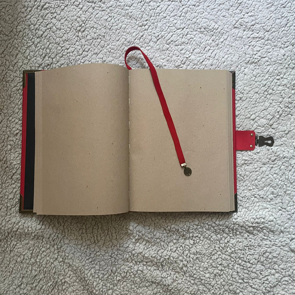 Red Leather Tree of Life Grimoire: Family Book of Shadows
