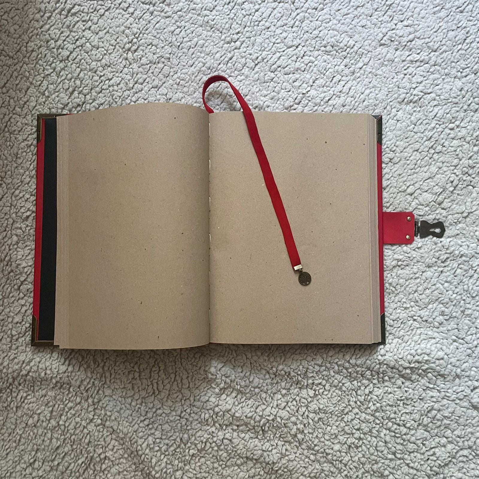 Red Leather Tree of Life Grimoire: Family Book of Shadows