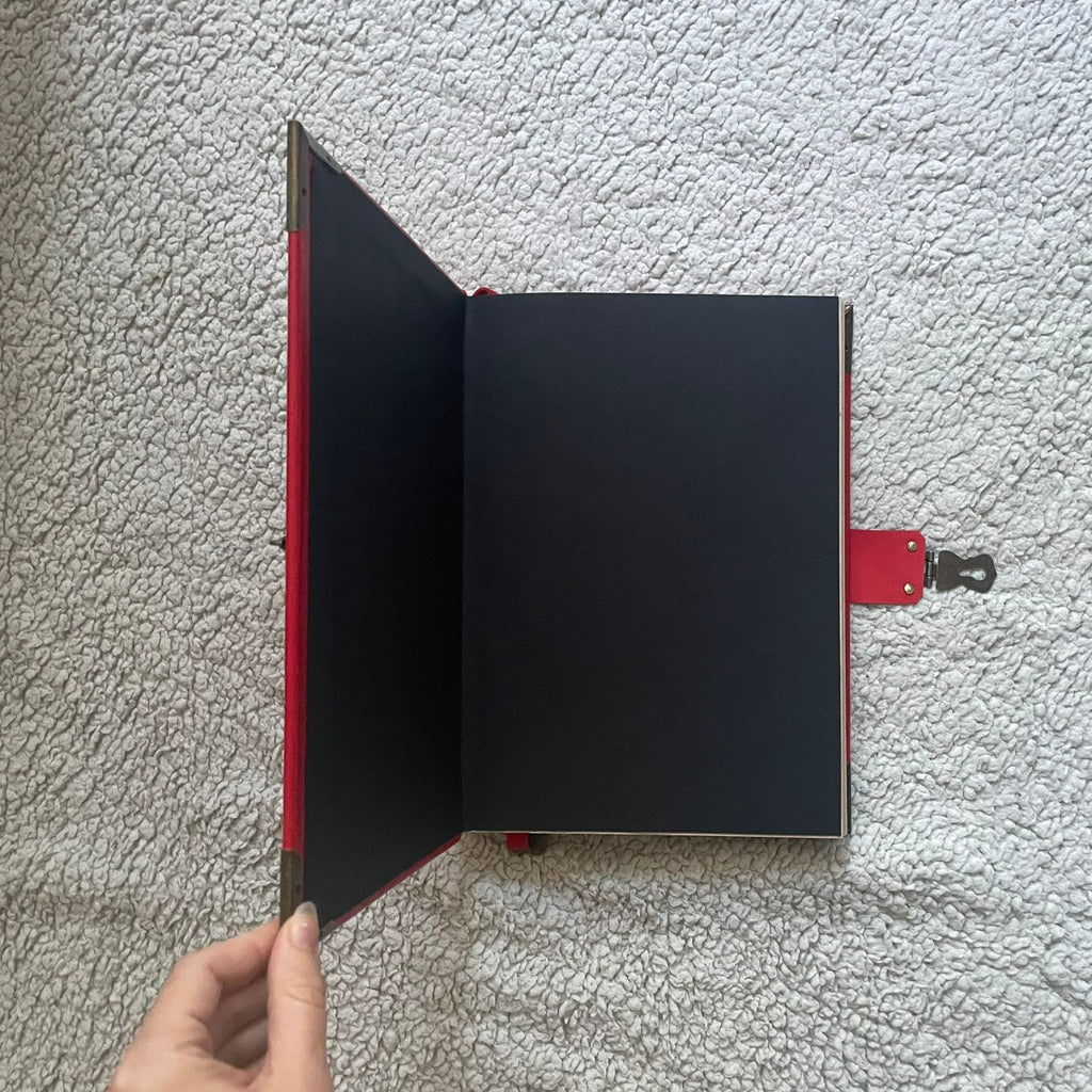 Red Leather Tree of Life Grimoire: Family Book of Shadows