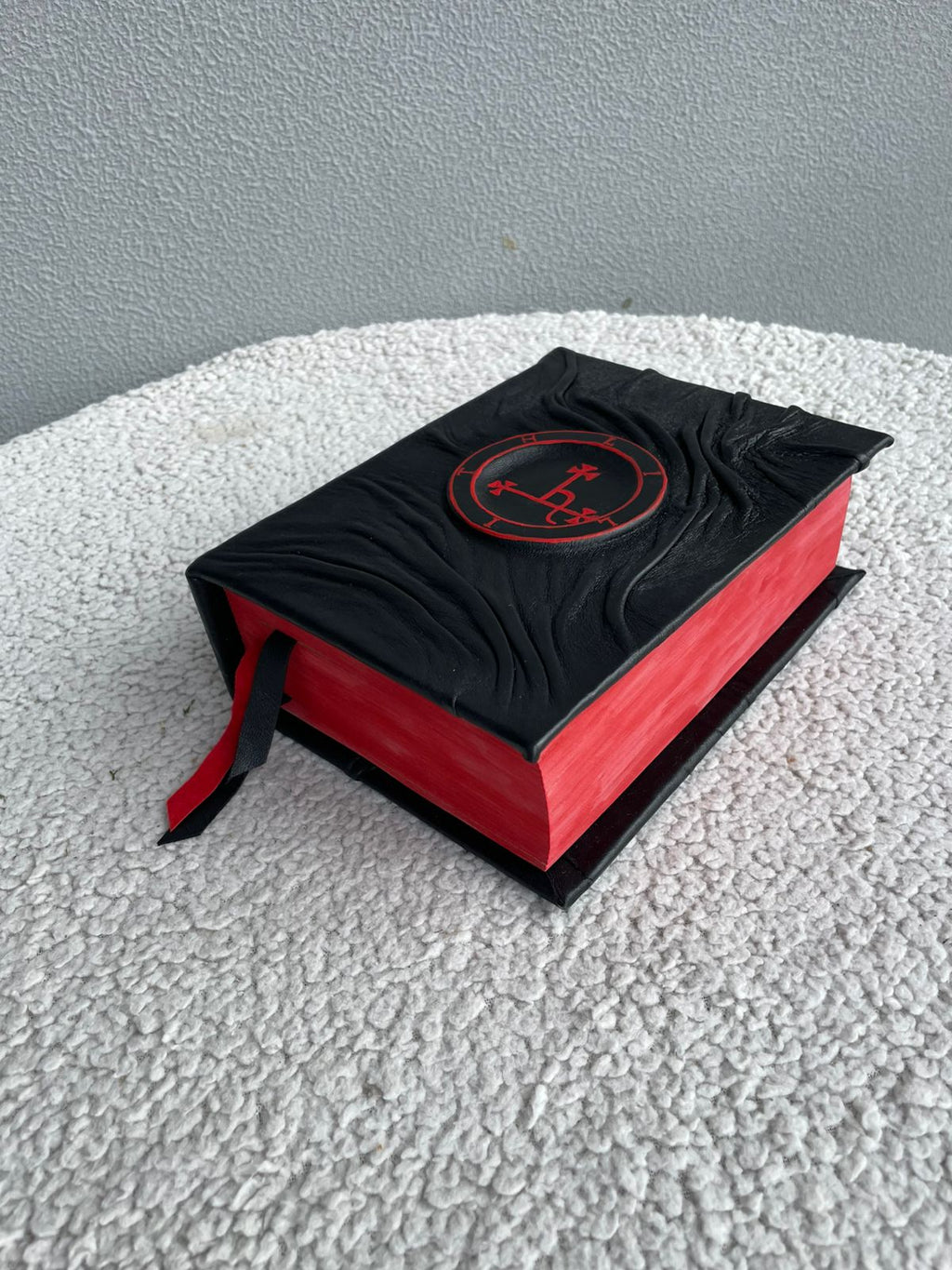 Lilith Sigil Grimoire • A5 Black Leather Spellbook • Handmade Witchcraft Journal