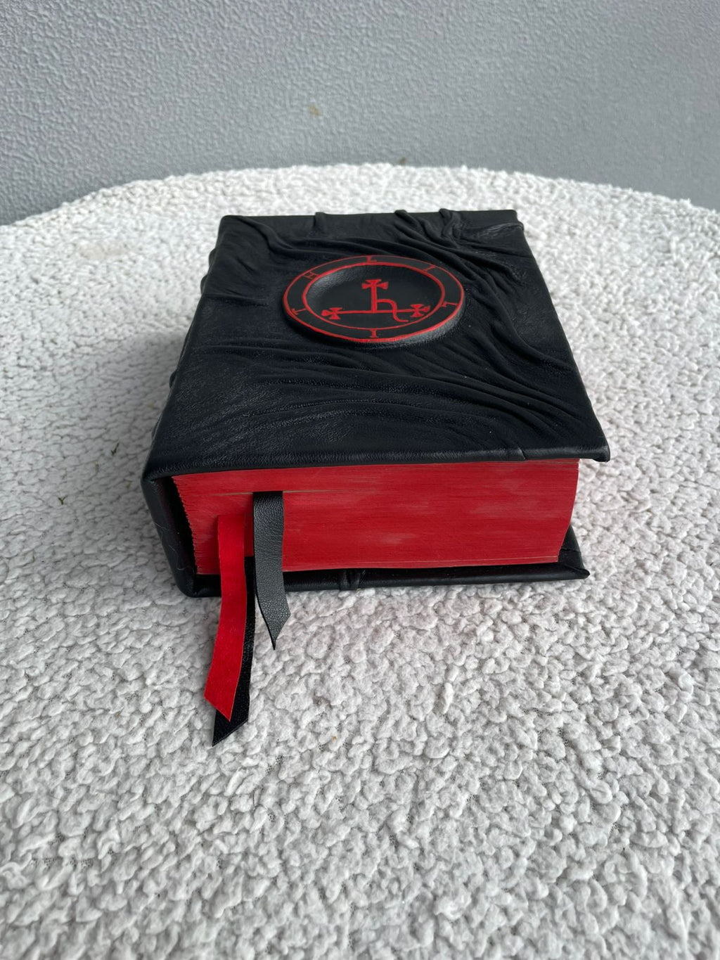 Lilith Sigil Grimoire • A5 Black Leather Spellbook • Handmade Witchcraft Journal