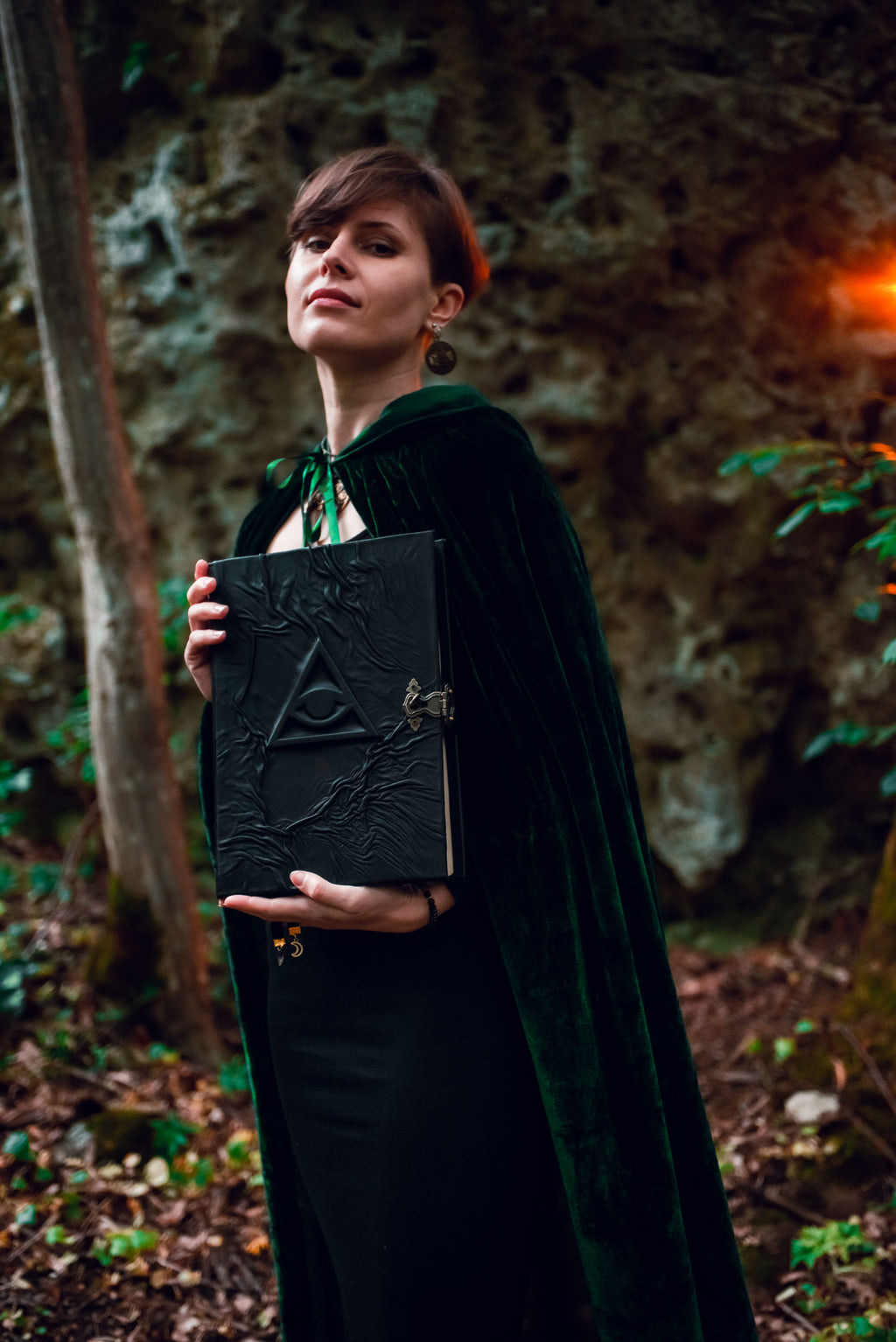 All-Seeing Eye Grimoire | Handmade Leather Book of Shadows | Occult Journal | Gothic Spell Book | Esoteric Notebook