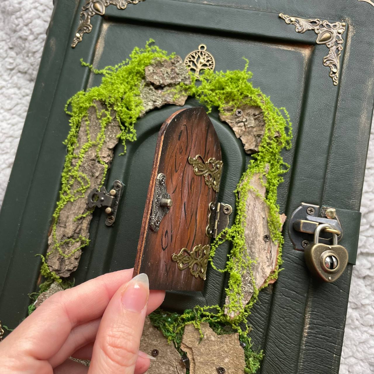 Enchanted Miniature Door – Forest Fairytale Grimoire