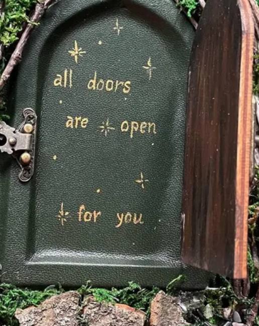 Enchanted Miniature Door – Forest Fairytale Grimoire