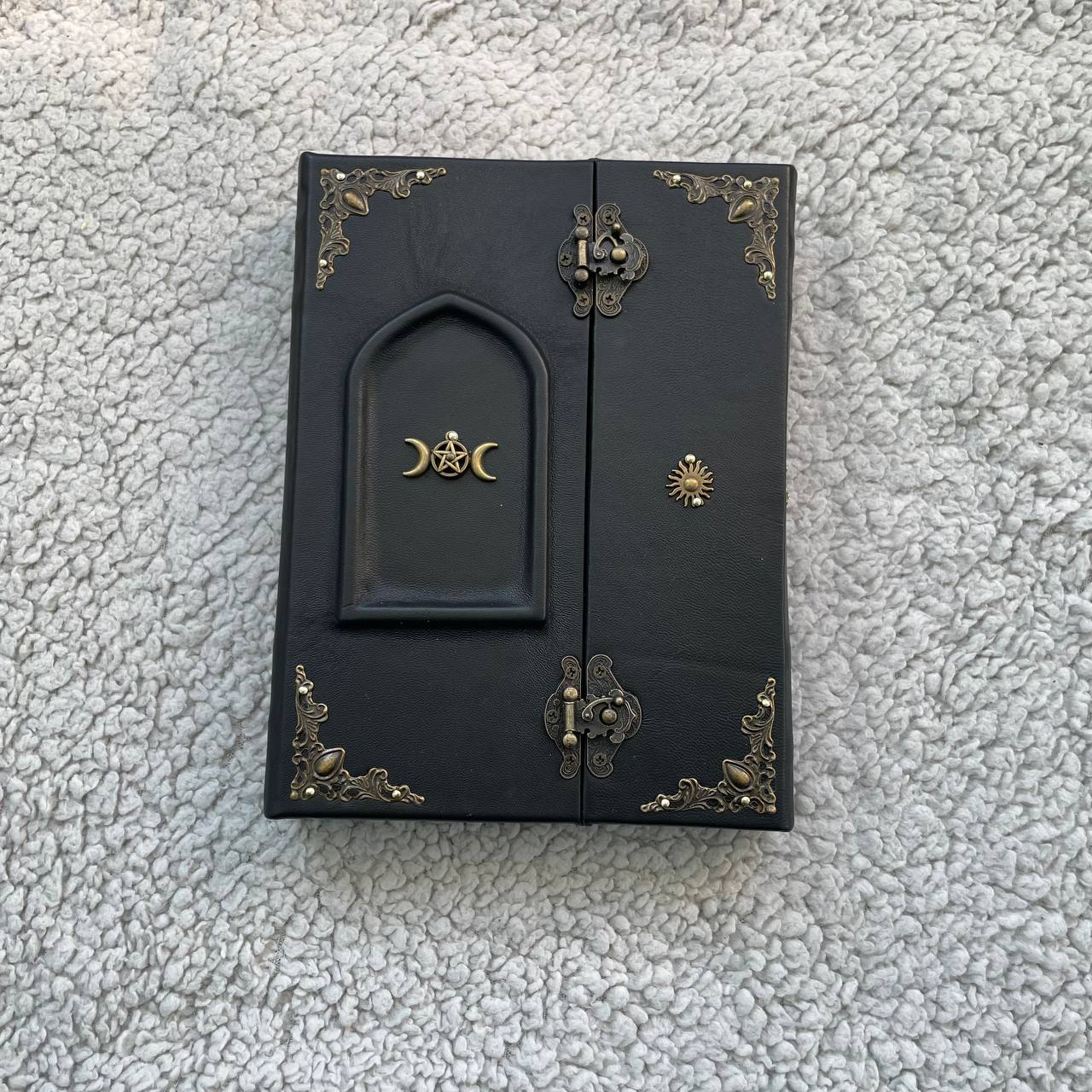 Personalized Leather Book of Shadows — “Magic Door” Grimoire