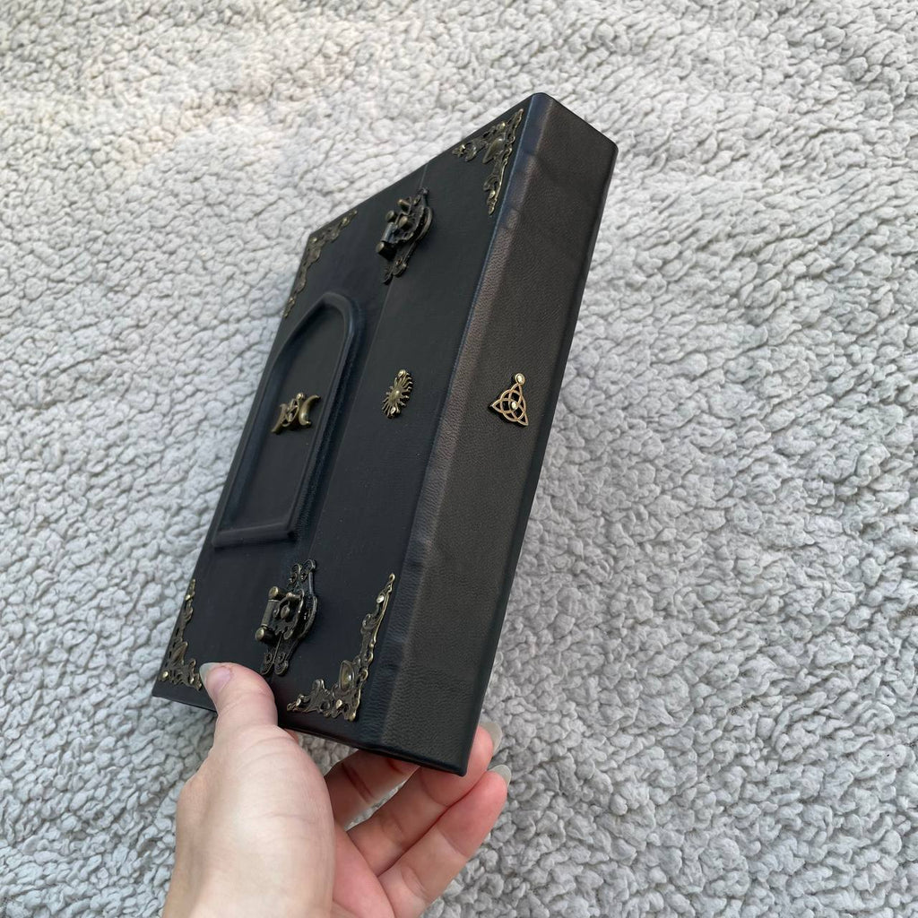 Personalized Leather Book of Shadows — “Magic Door” Grimoire