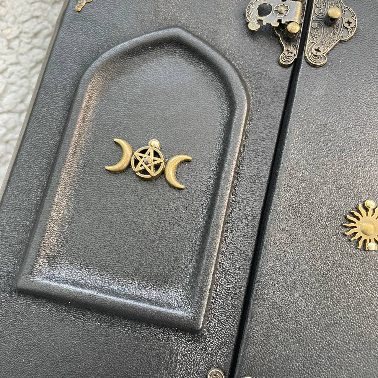 Personalized Leather Book of Shadows — “Magic Door” Grimoire