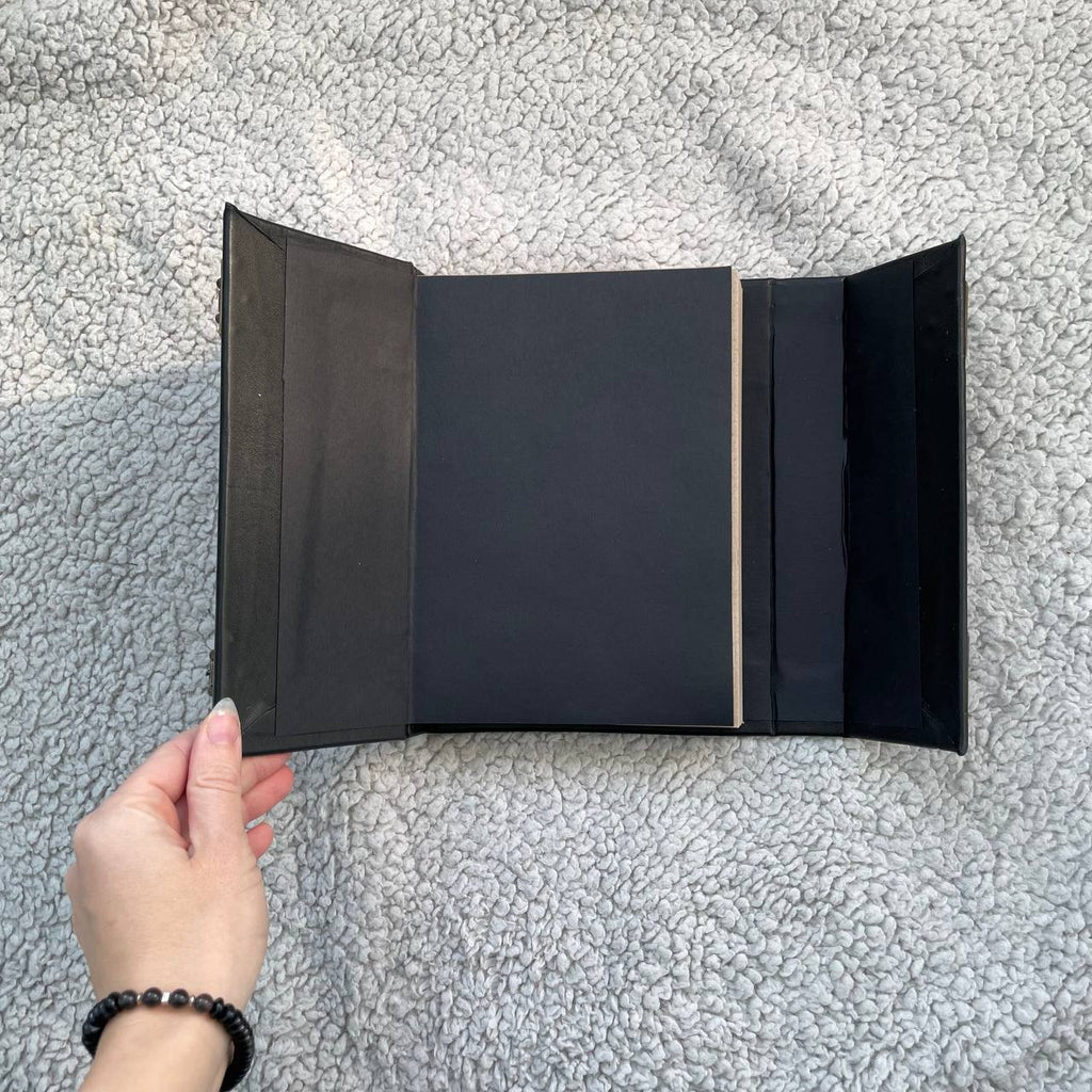 Personalized Leather Book of Shadows — “Magic Door” Grimoire