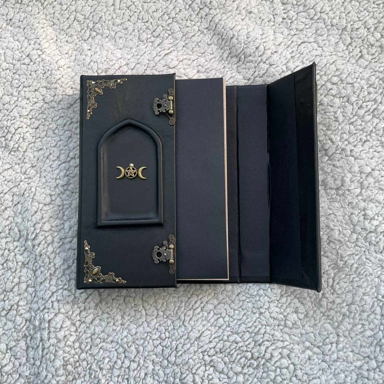 Personalized Leather Book of Shadows — “Magic Door” Grimoire