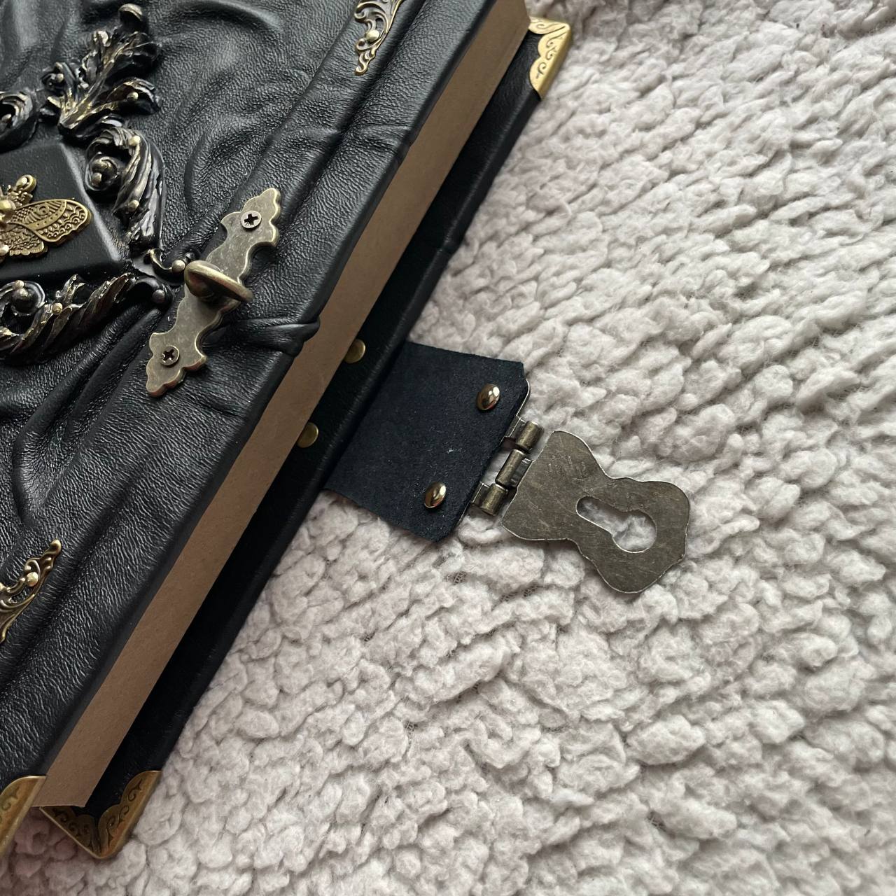 Death’s Head Moth Grimoire – Gothic Leather Witchcraft Journal for Dark Arts