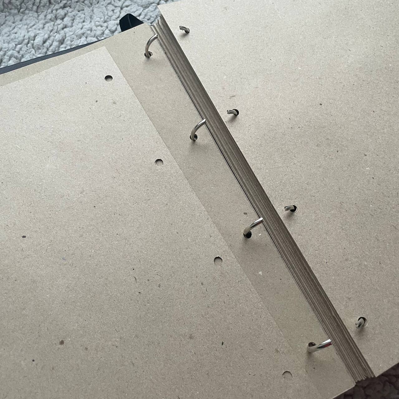 Black Moon A4 Leather Binder Grimoire | Refillable Witchcraft Book | Triple Moon Symbol