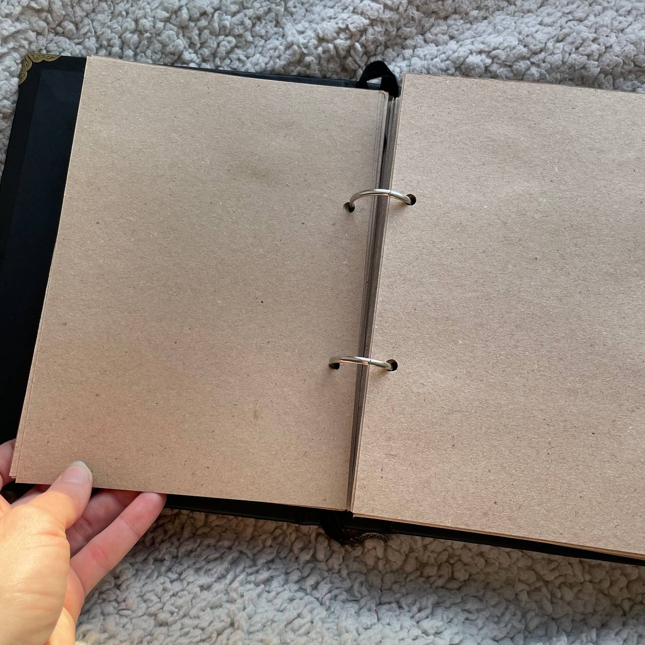 Leather Grimoire Binder with Triple Moon Phase & Tree of Life