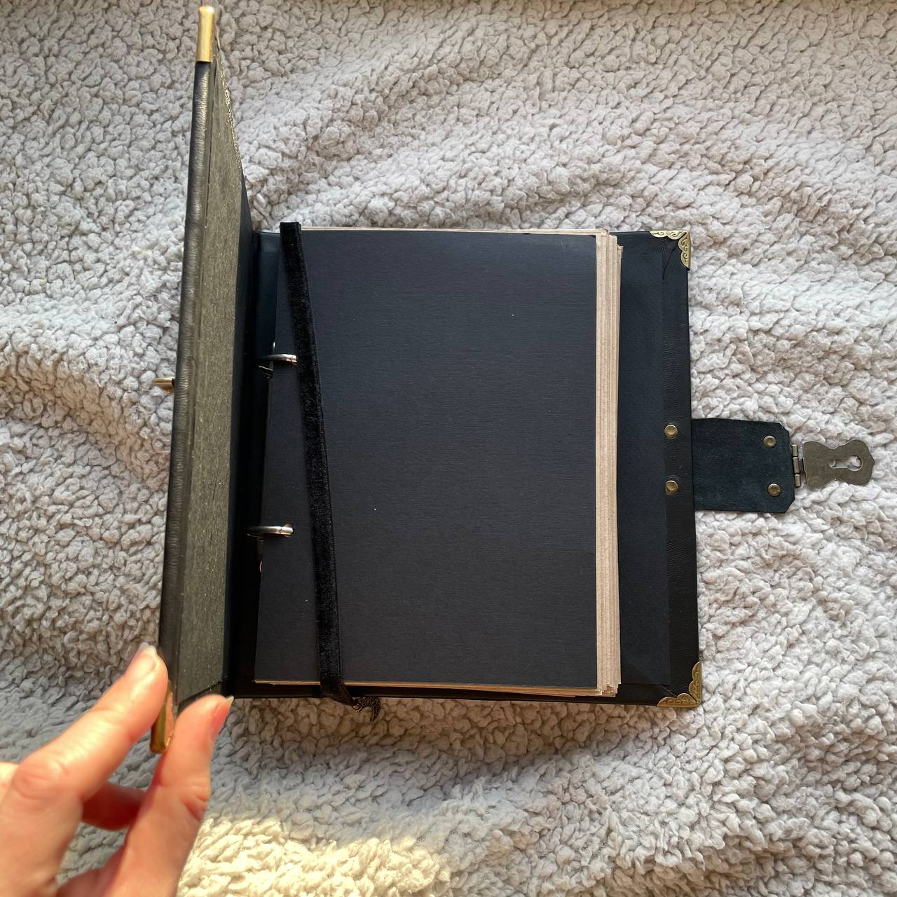 Leather Grimoire Binder with Triple Moon Phase & Tree of Life