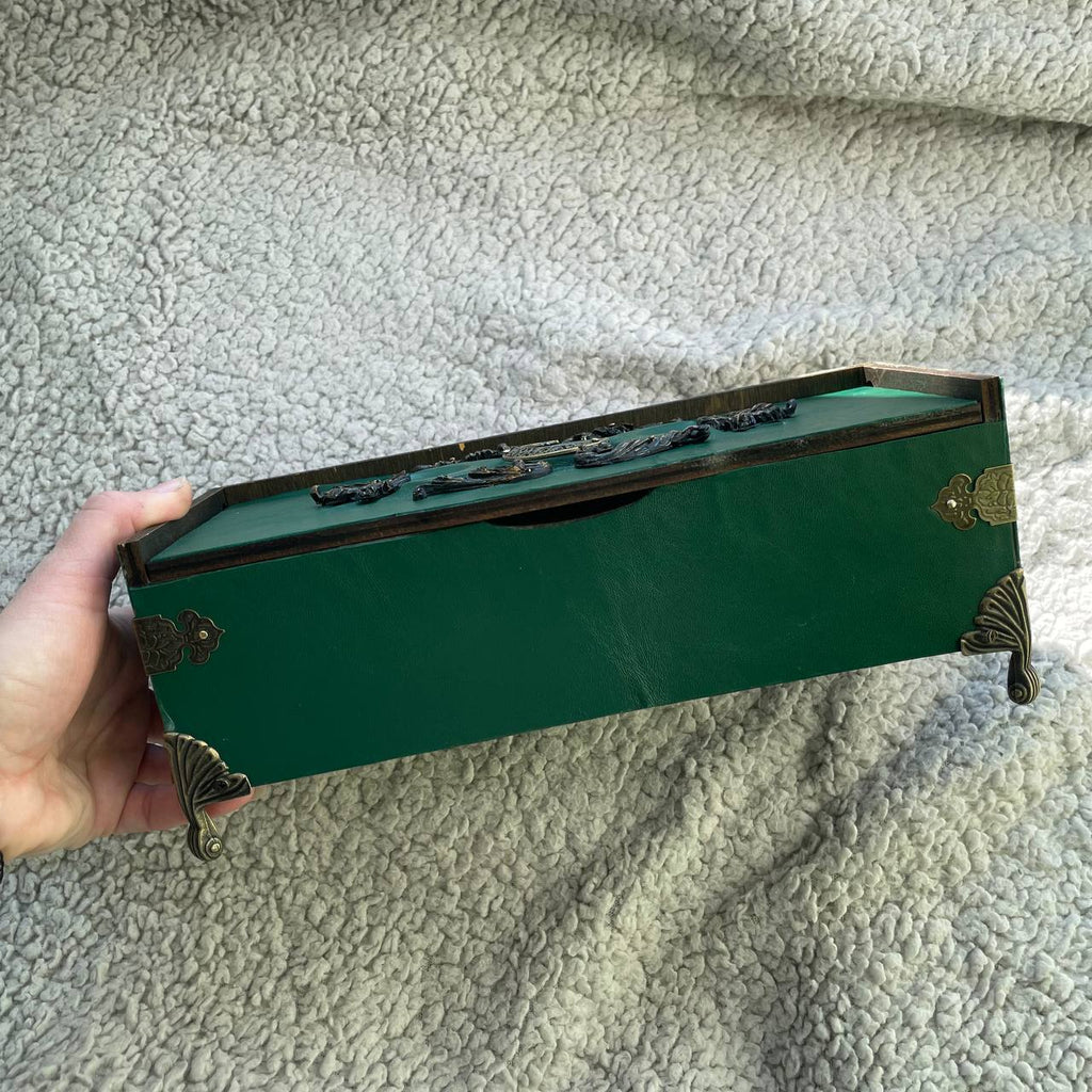 Gothic Leather Casket Box for Magic Artifacts & Witch Jewelry Storage Ideal Gifts