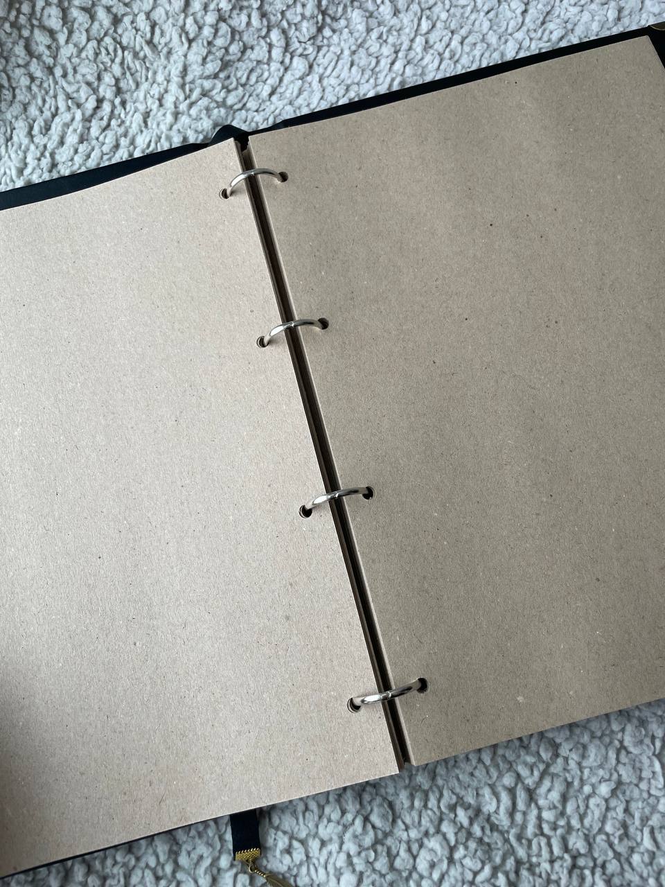 Pentagram Grimoire Binder Leather Occult Book with Elemental Symbols | Refillable Ring Grimoire