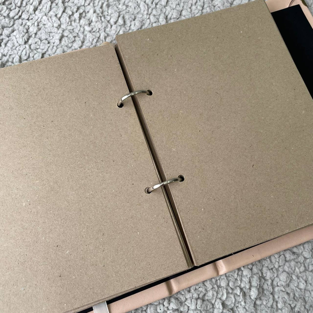 Eternal Triple Moon Grimoire Binder Refillable Leather Book of Shadows | Ring Binder Witchcraft Journal