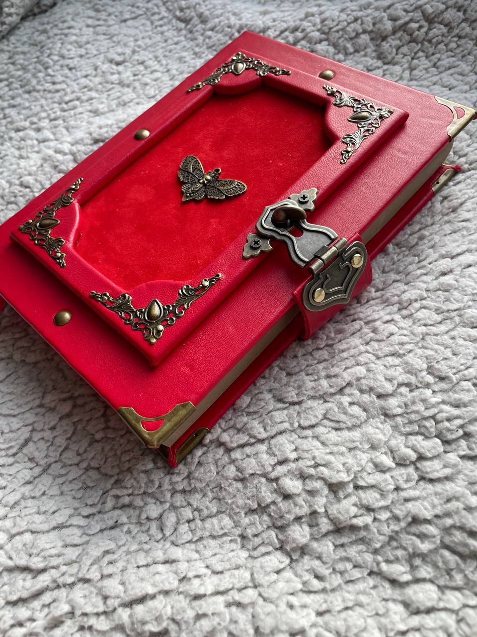 Death’s Head Hawkmoth Grimoire – Handmade Gothic Leather Spellbook with Bronze Moth, Dark Witch Journal