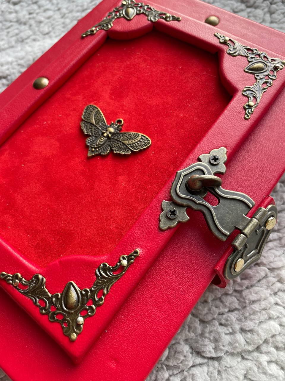 Death’s Head Hawkmoth Grimoire – Handmade Gothic Leather Spellbook with Bronze Moth, Dark Witch Journal