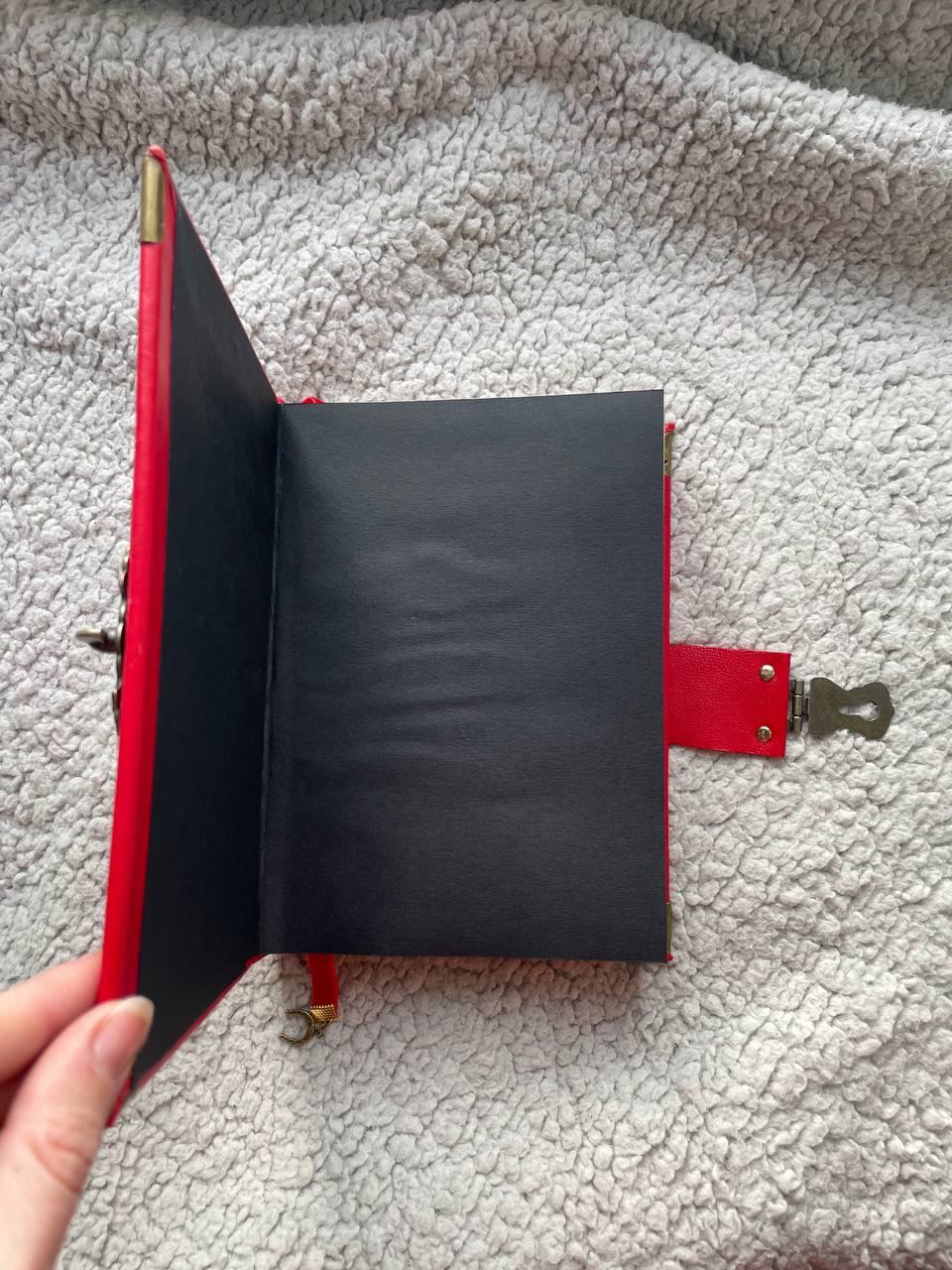 Death’s Head Hawkmoth Grimoire – Handmade Gothic Leather Spellbook with Bronze Moth, Dark Witch Journal