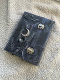 Ring Binder Grimoire – Refillable Witch Journal with Triple Moon & Fern Design