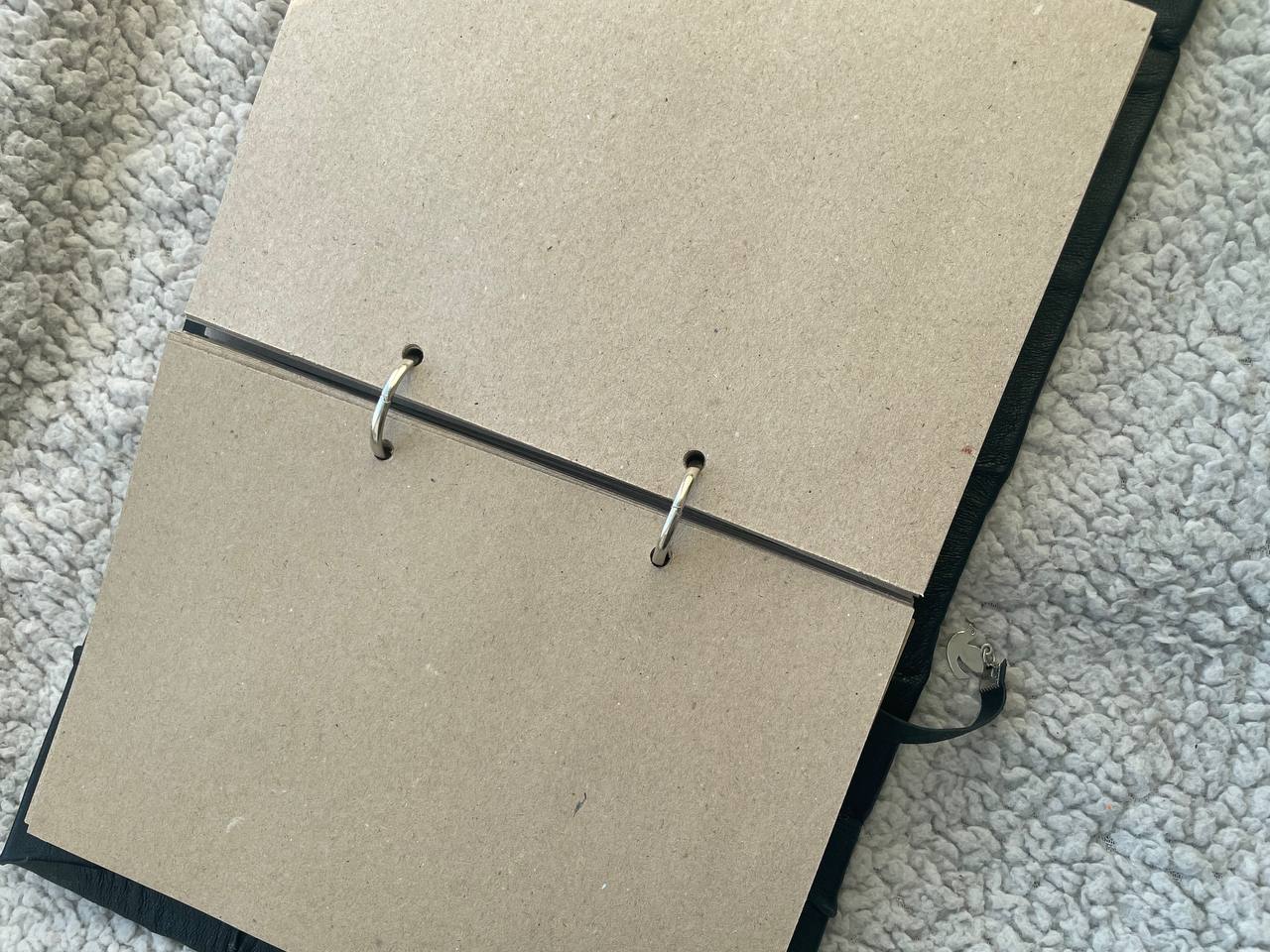 Ring Binder Grimoire – Refillable Witch Journal with Triple Moon & Fern Design