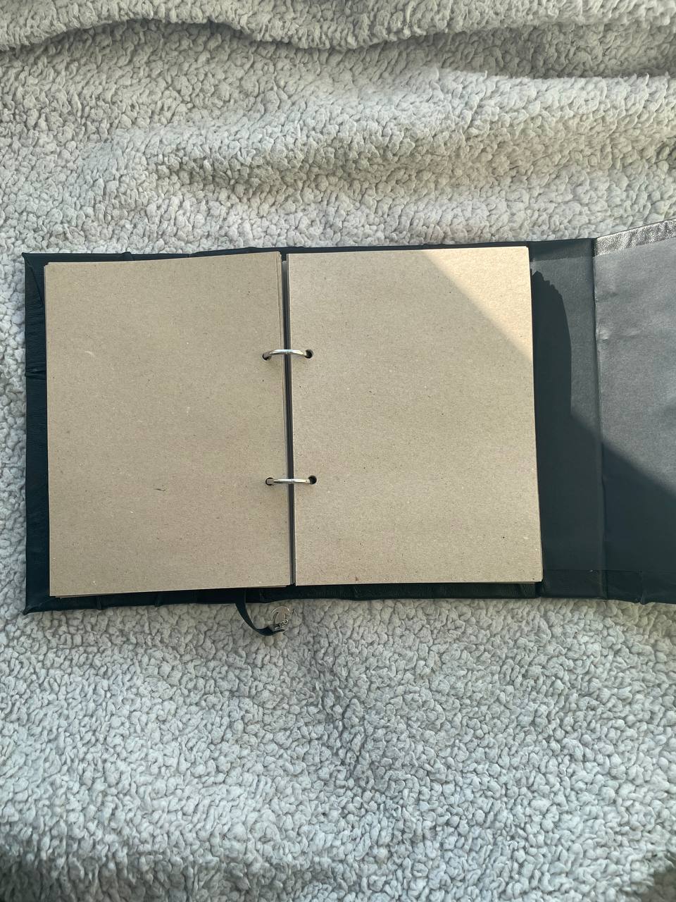 Ring Binder Grimoire – Refillable Witch Journal with Triple Moon & Fern Design